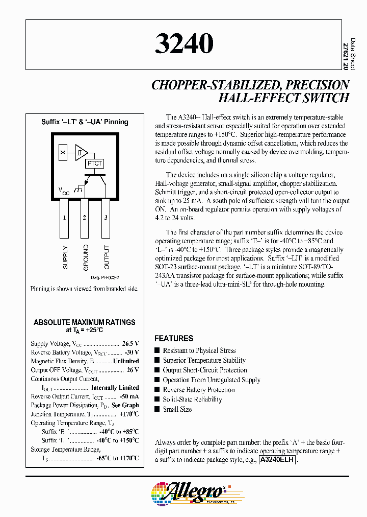 A3240LLHLT_659686.PDF Datasheet