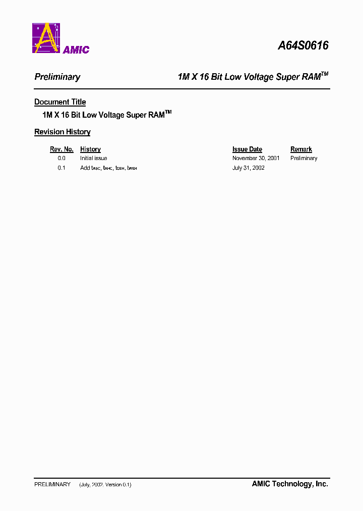 A64S0616G-70I_688452.PDF Datasheet