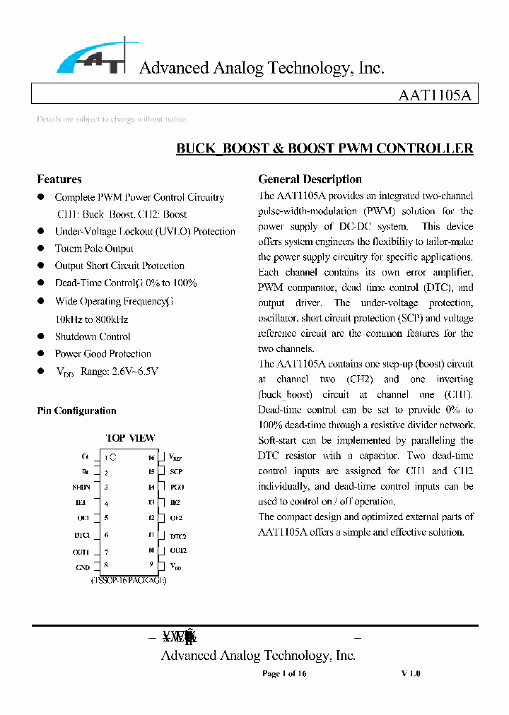 AAT1105A_606329.PDF Datasheet