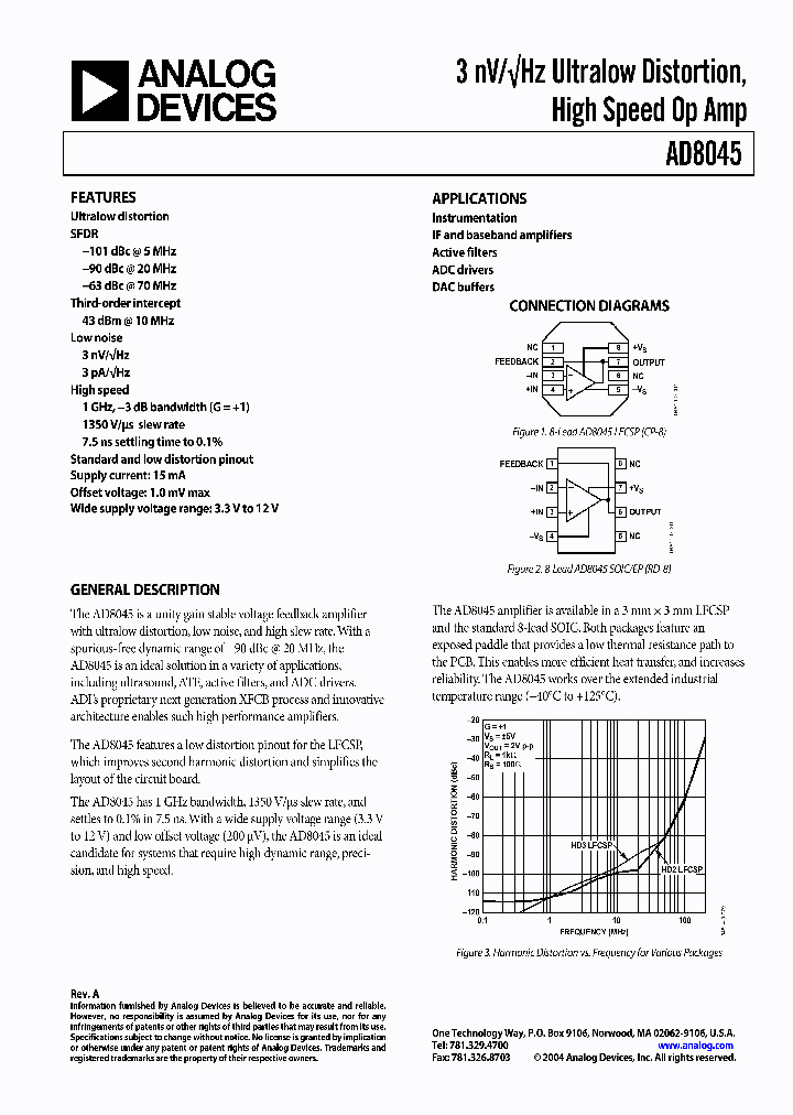 AD8045ARD_710997.PDF Datasheet