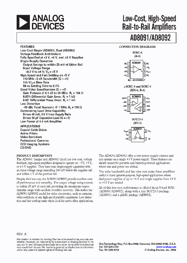 AD8092AR_578404.PDF Datasheet
