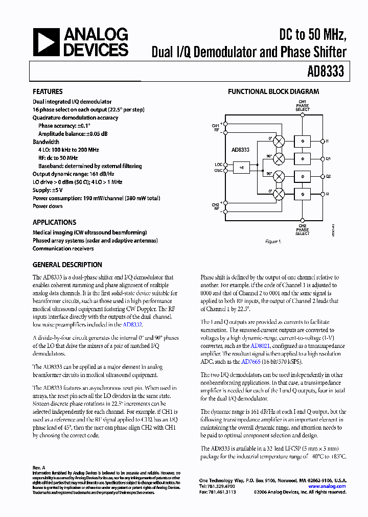 AD8333ACPZ-WP_711235.PDF Datasheet