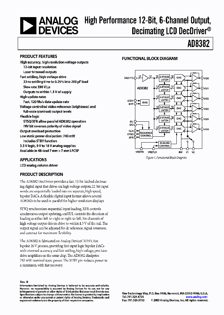 AD8382ACPZ_711278.PDF Datasheet