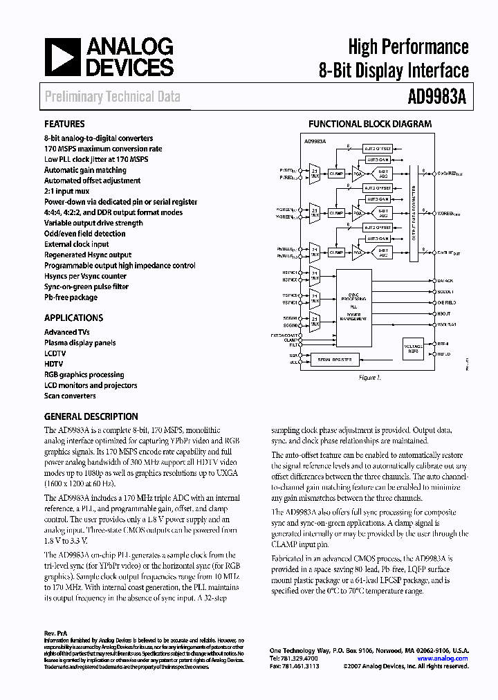 AD9983A_578318.PDF Datasheet