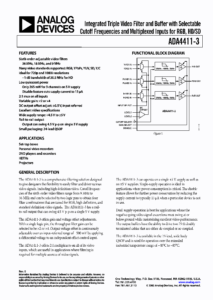 ADA4411-3ARQZ_711744.PDF Datasheet
