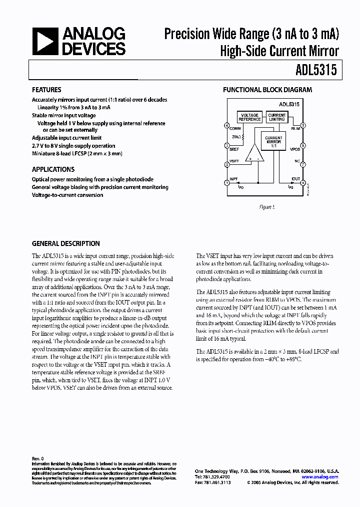 ADL5315ACPZ-R7_703340.PDF Datasheet