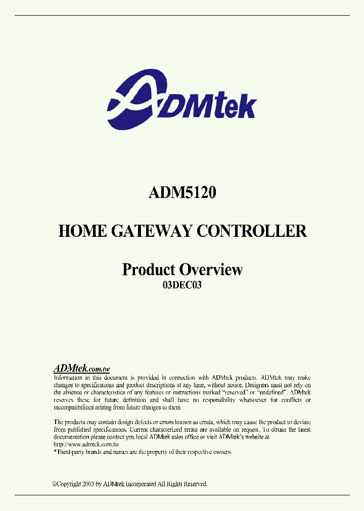 ADM5120_586684.PDF Datasheet