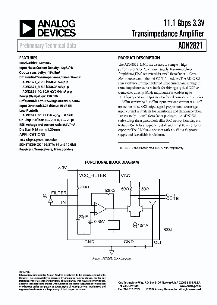 ADN2821XCHIP-10KWP_704816.PDF Datasheet