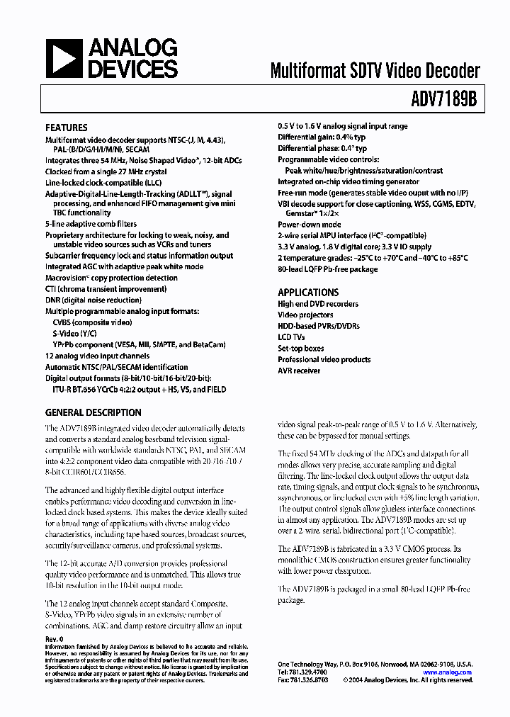 ADV7189B_581430.PDF Datasheet
