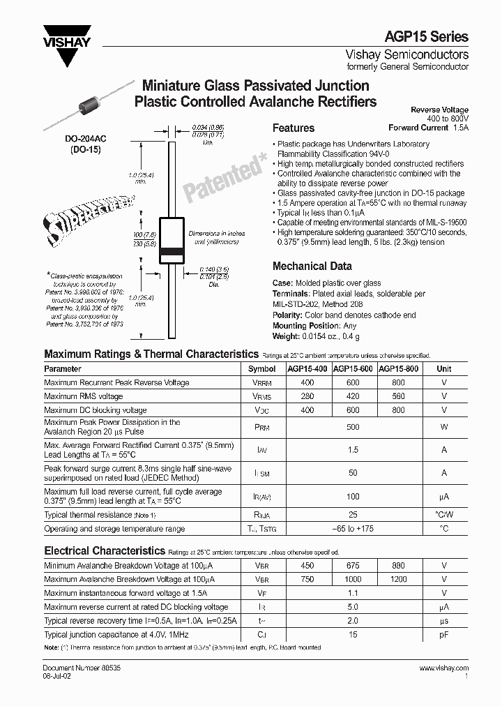 AGP15-600_606842.PDF Datasheet