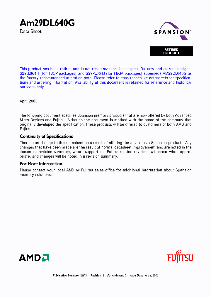 AM29DL640G70PCI_659850.PDF Datasheet