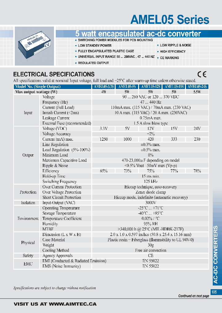 AMEL05-33S_692330.PDF Datasheet