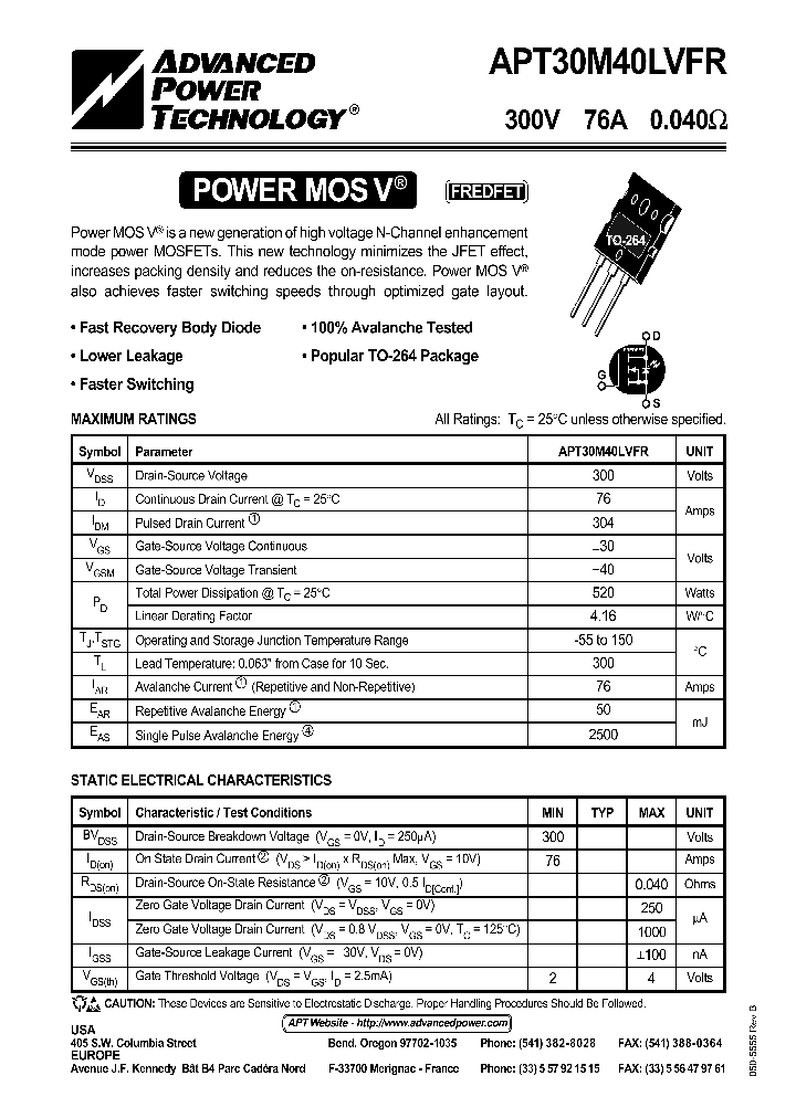 APT30M40LVFR_644302.PDF Datasheet