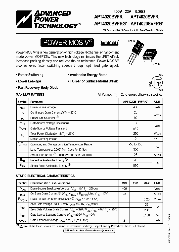 APT4020BVFR_644345.PDF Datasheet
