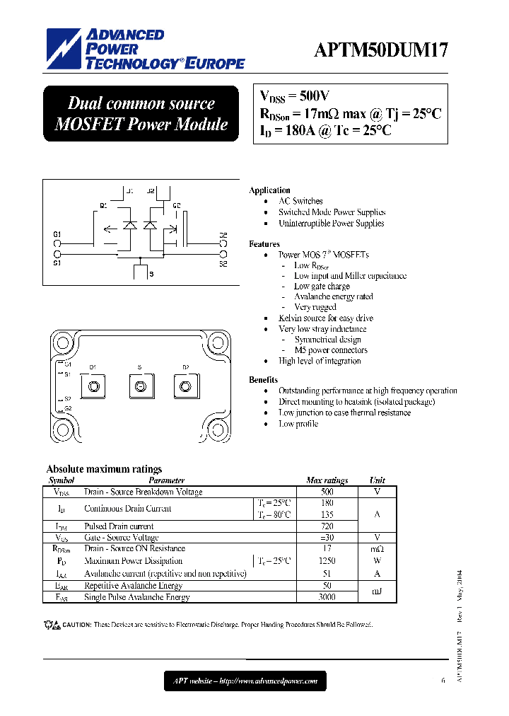 APTM50DUM17_646078.PDF Datasheet