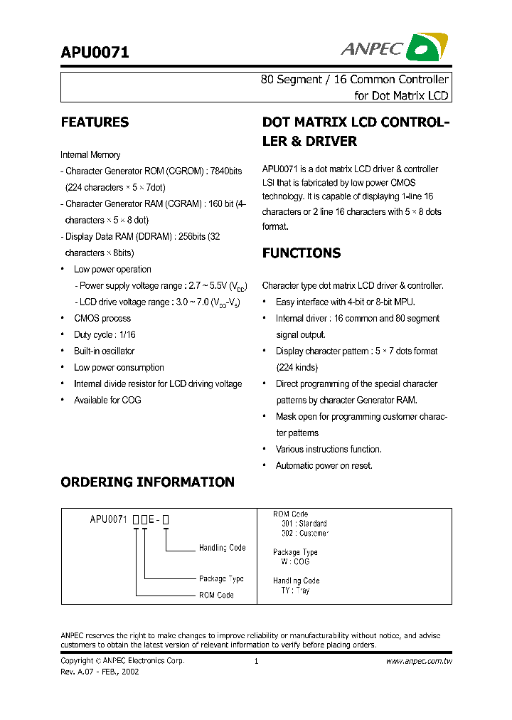 APU0071002WE-TY_639760.PDF Datasheet