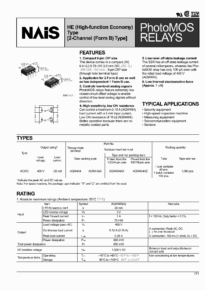 AQW454_674962.PDF Datasheet