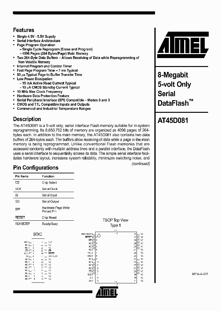 AT45D081_127135.PDF Datasheet