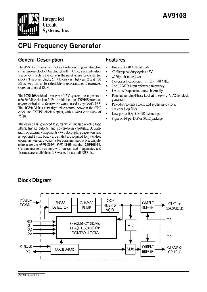 ICS9108-10CS8_402344.PDF Datasheet