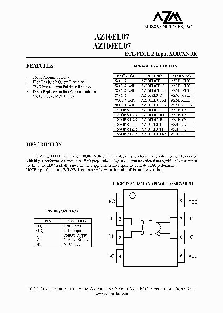 AZ100EL07_712053.PDF Datasheet
