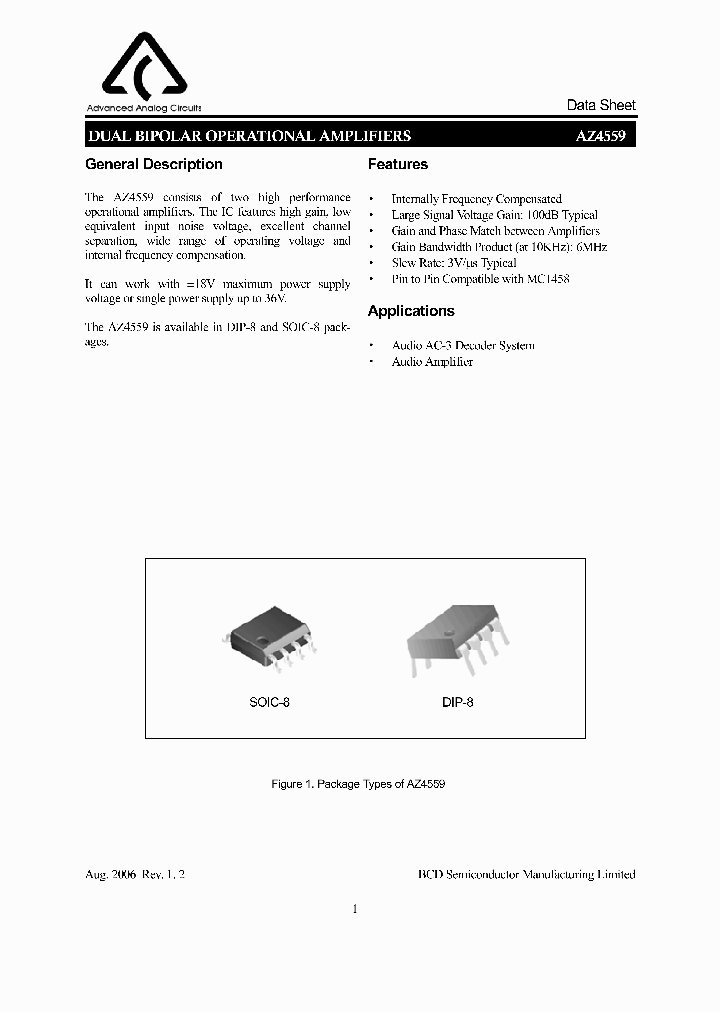 AZ4559MTR_747559.PDF Datasheet