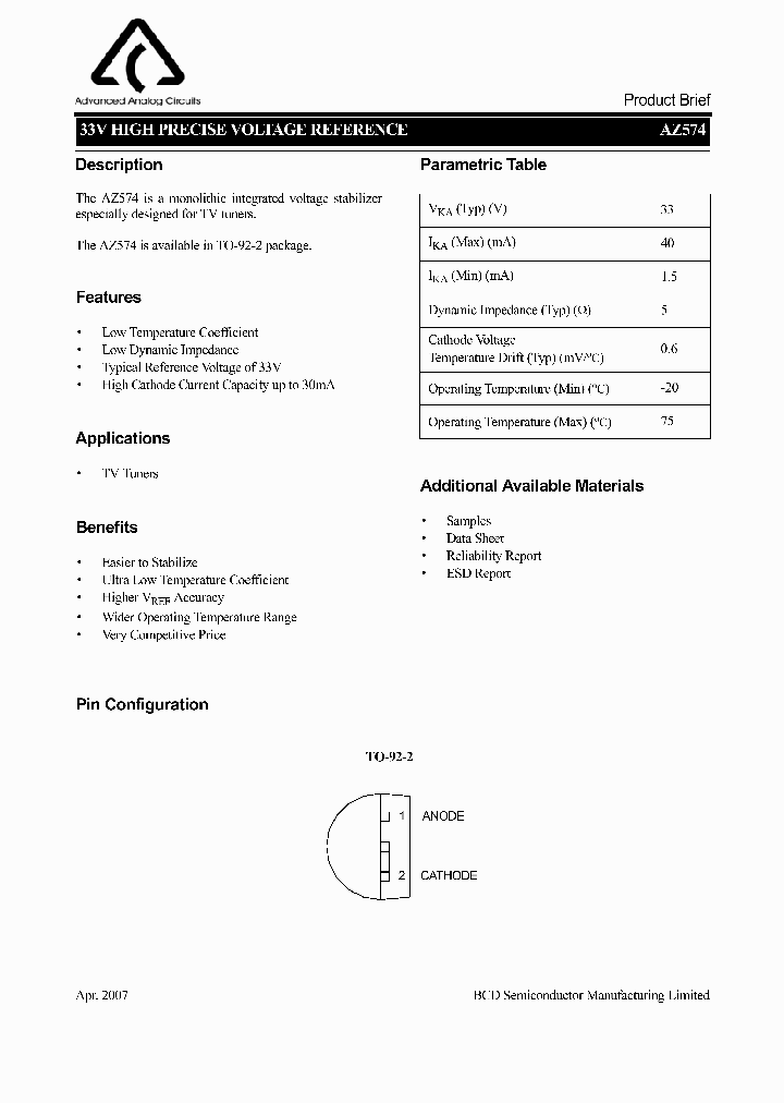 AZ574_747530.PDF Datasheet