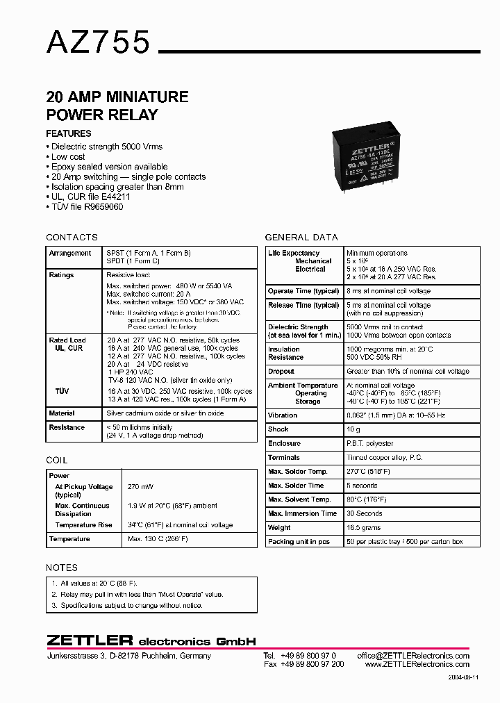 AZ755-1A-6D_664174.PDF Datasheet