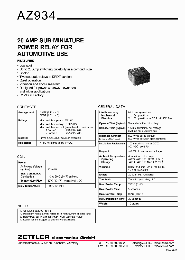 AZ934_664852.PDF Datasheet