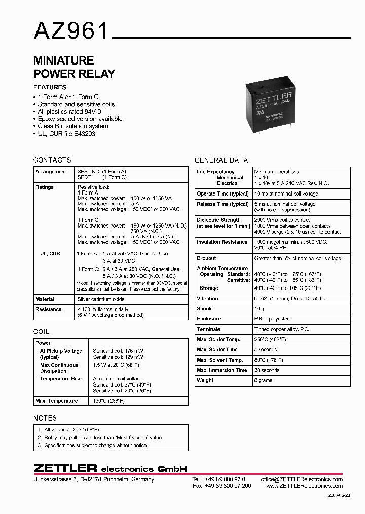 AZ961_665066.PDF Datasheet