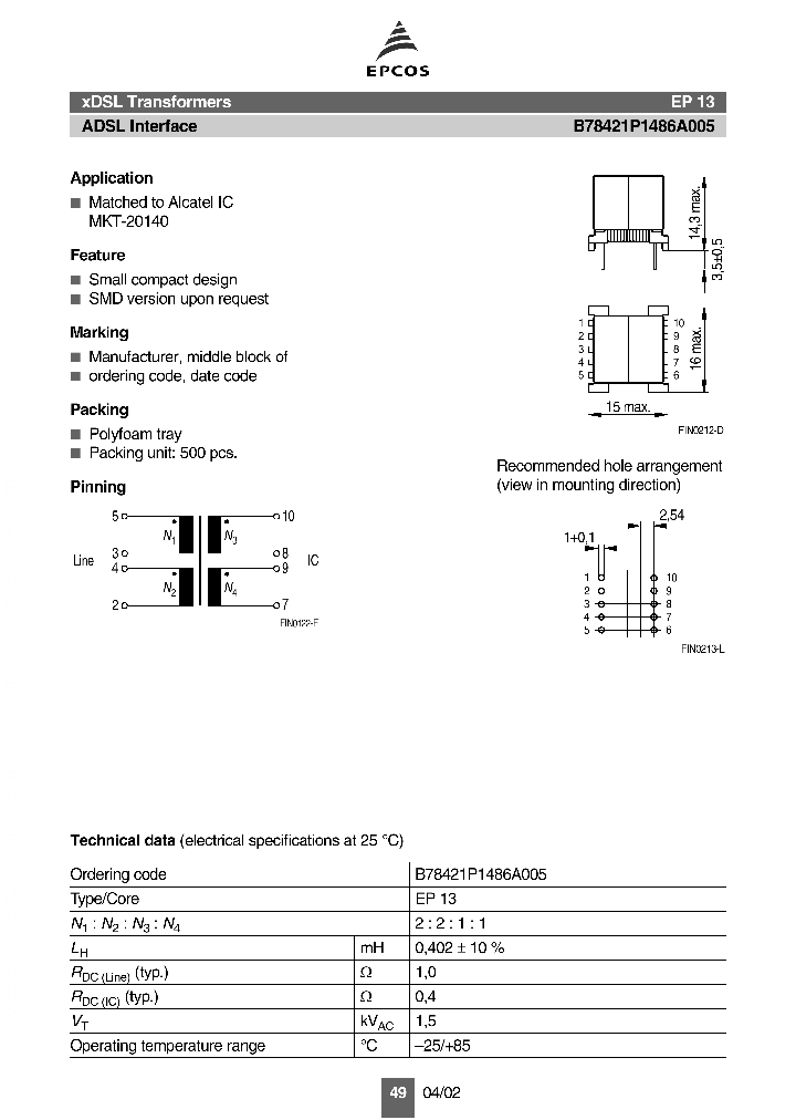B78421P1486A005_740680.PDF Datasheet