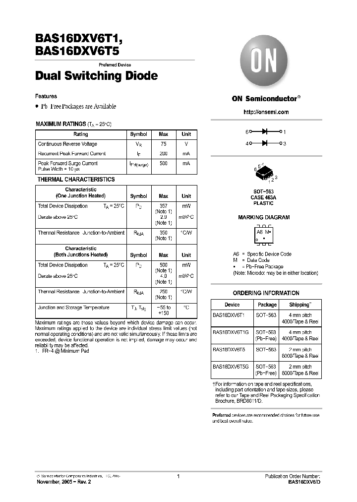 BAS16DXV6T1G_704845.PDF Datasheet