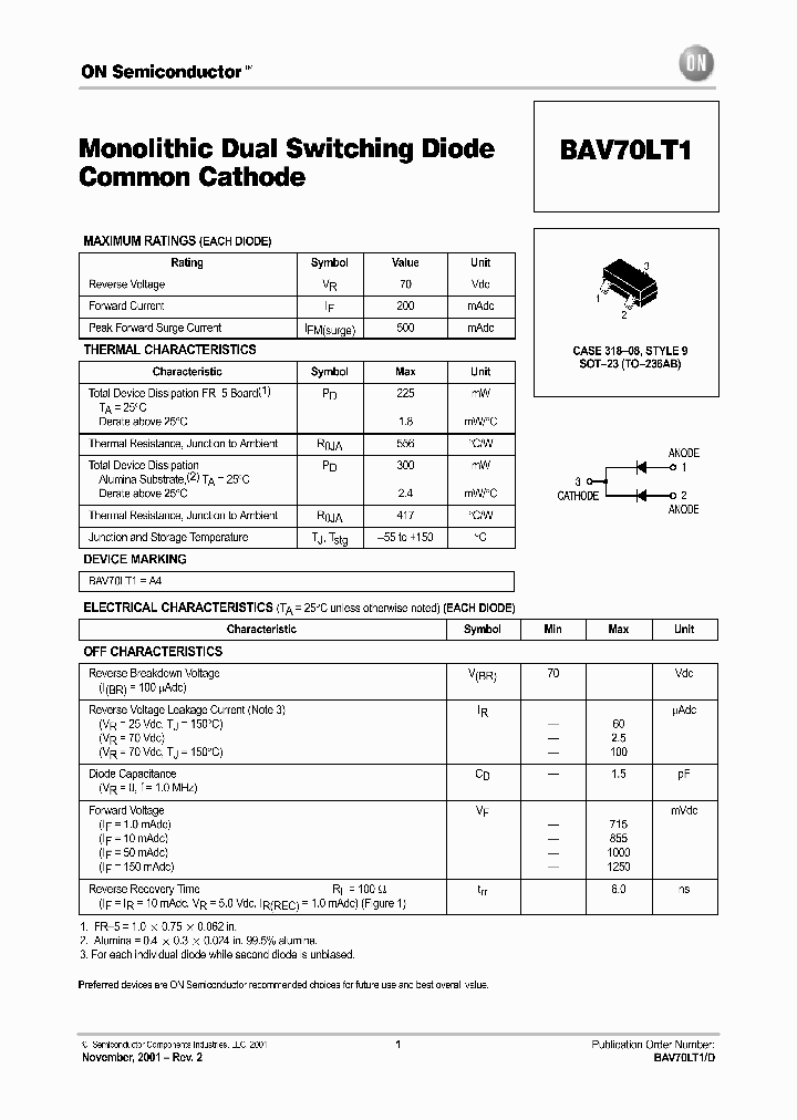 BAV70LT1D_731939.PDF Datasheet