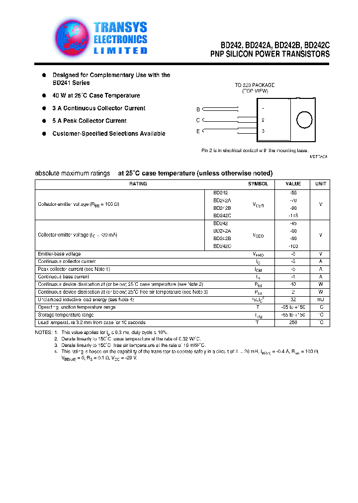 BD242_562724.PDF Datasheet