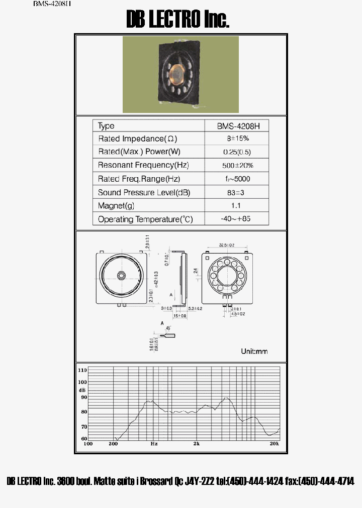 BMS-4208H_622501.PDF Datasheet