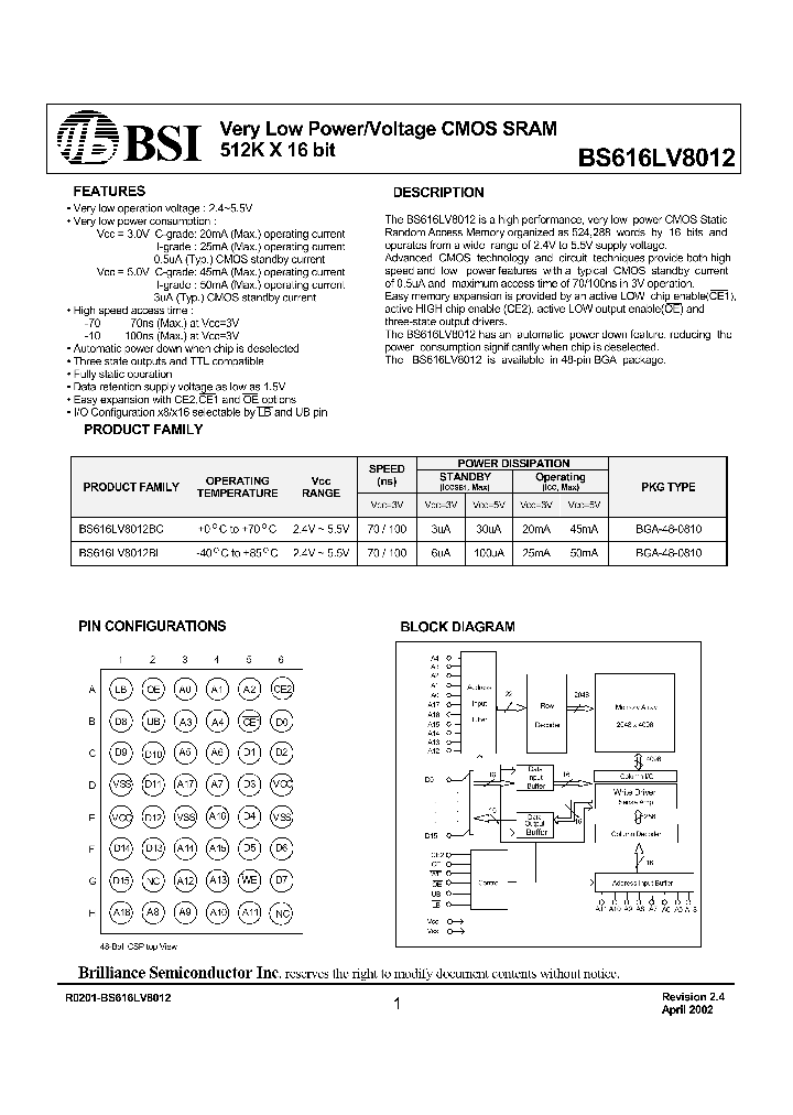 BS616LV8012_593833.PDF Datasheet