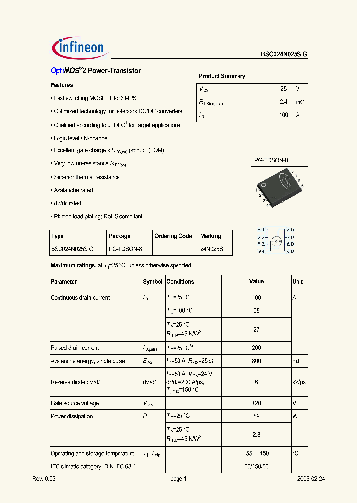 BSC024N025S_650667.PDF Datasheet