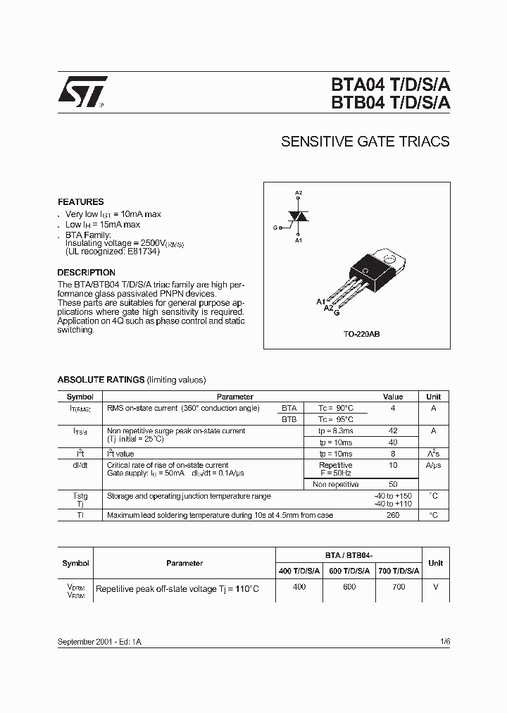 BTB04-400_72035.PDF Datasheet