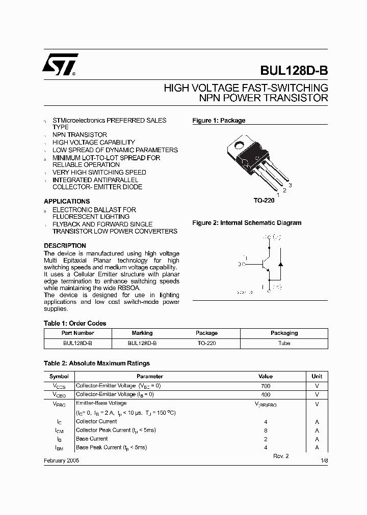 BUL128D-B05_607730.PDF Datasheet