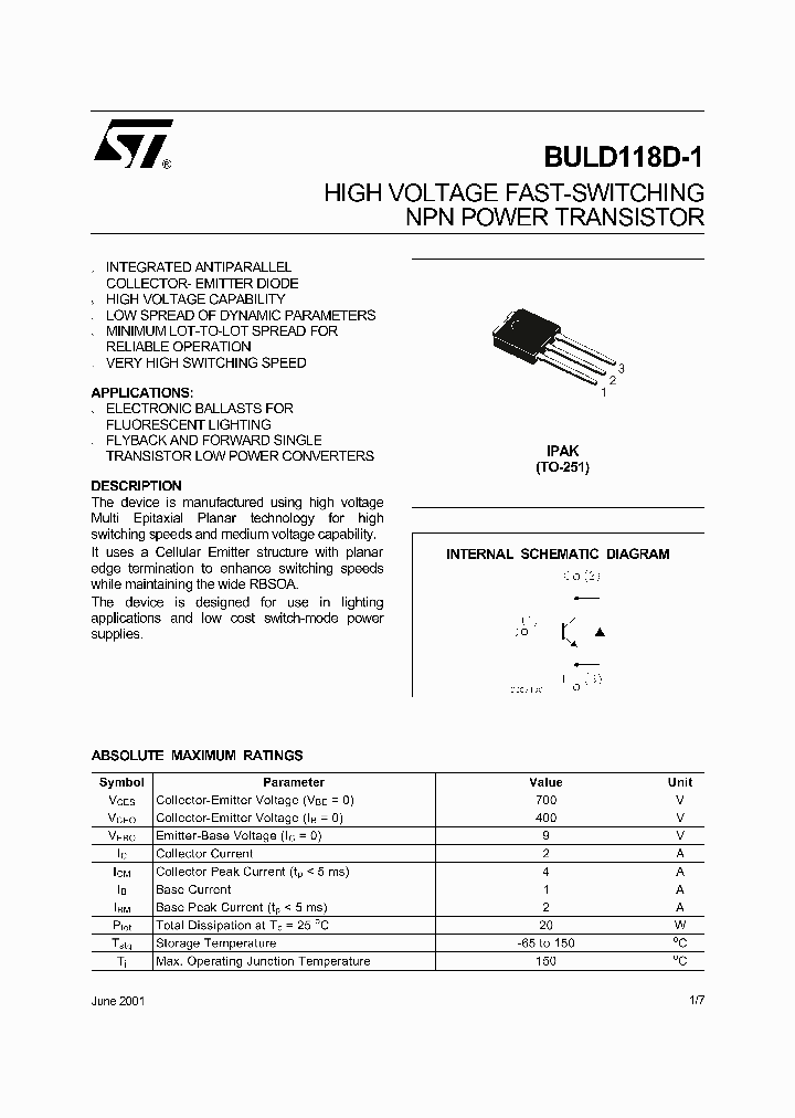 BULD118D-101_738328.PDF Datasheet