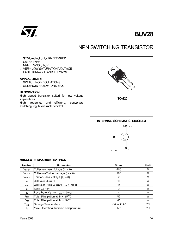 BUV2803_738352.PDF Datasheet