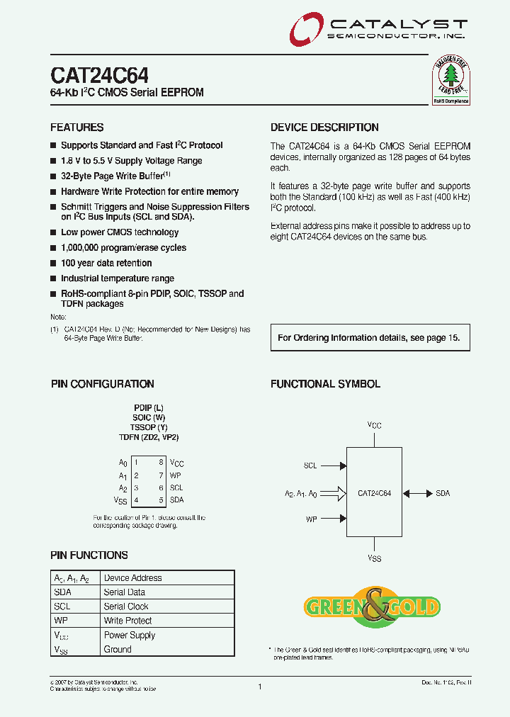 CAT24C64YIT2_765317.PDF Datasheet