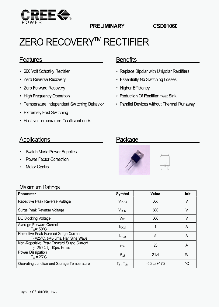 CSD01060_622875.PDF Datasheet