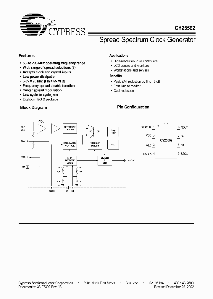 CY25562_655287.PDF Datasheet