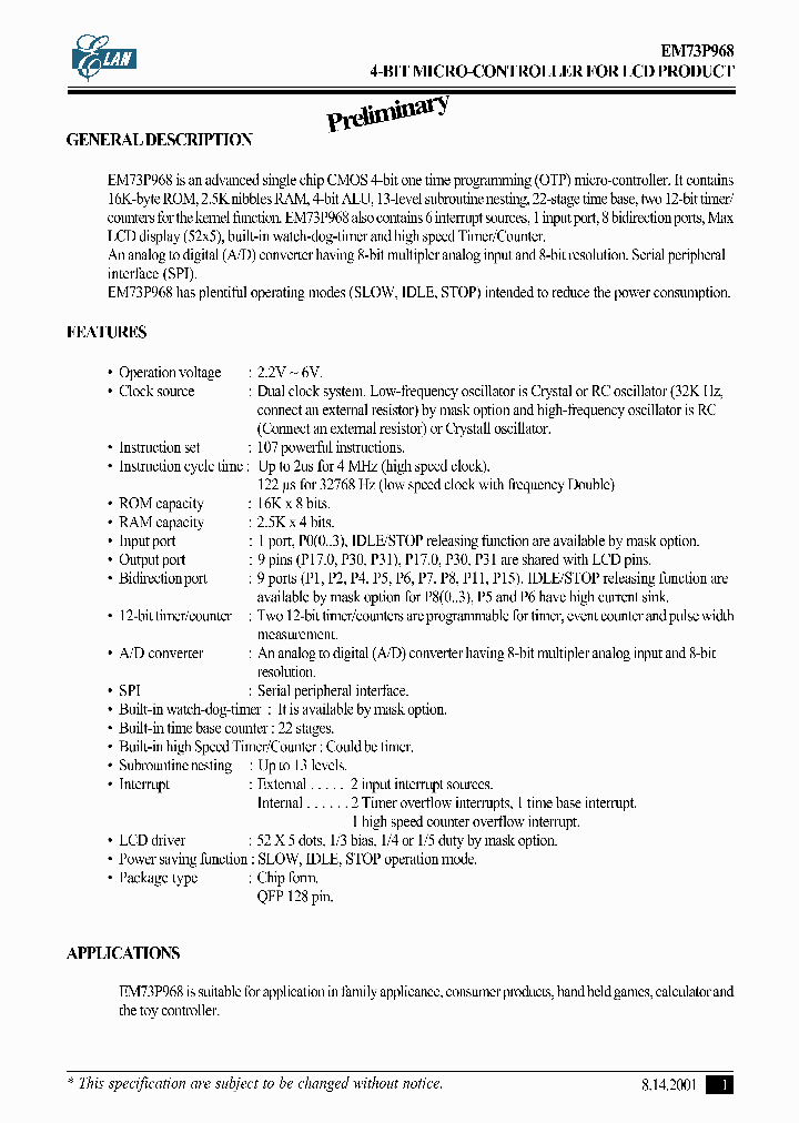 EM73P968_764296.PDF Datasheet