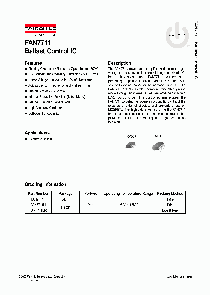 FAN7711MX_579440.PDF Datasheet