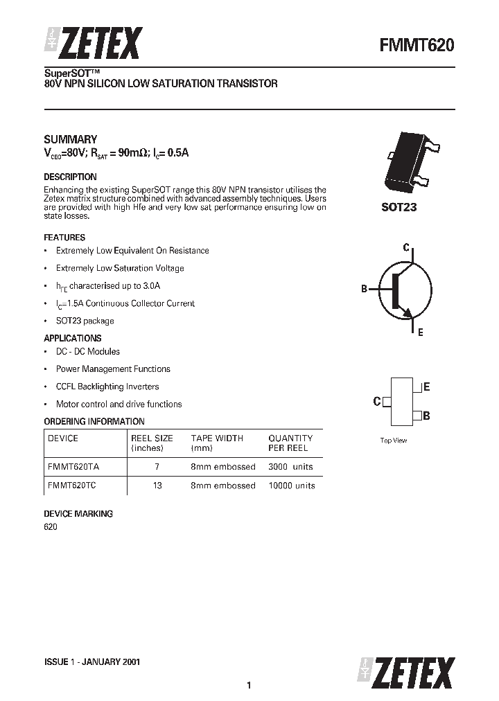 FMMT620_580596.PDF Datasheet