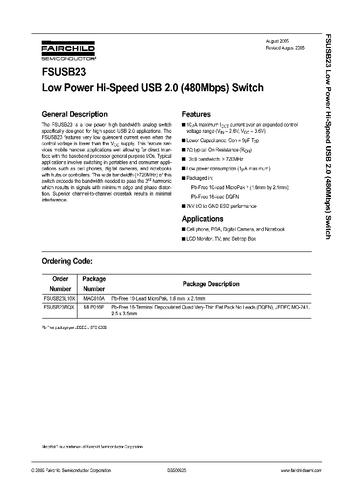 FSUSB23_583333.PDF Datasheet