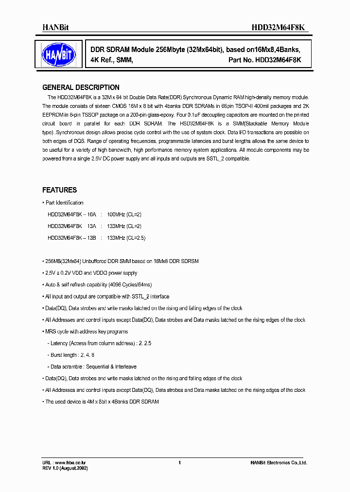HDD32M64F8K_648964.PDF Datasheet