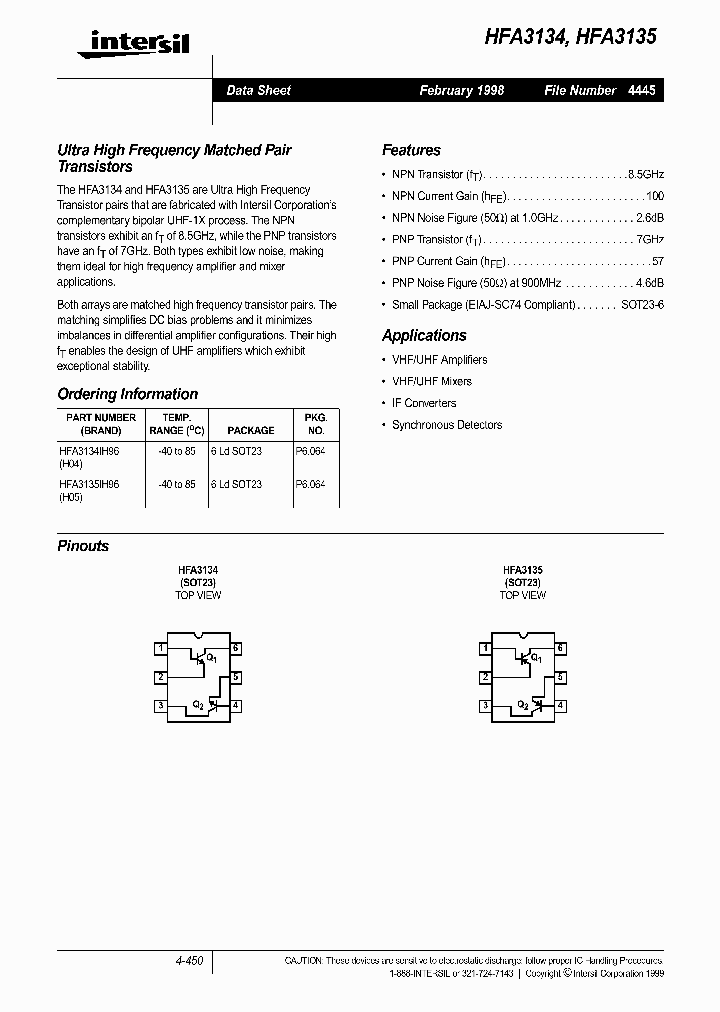 HFA3134_263565.PDF Datasheet