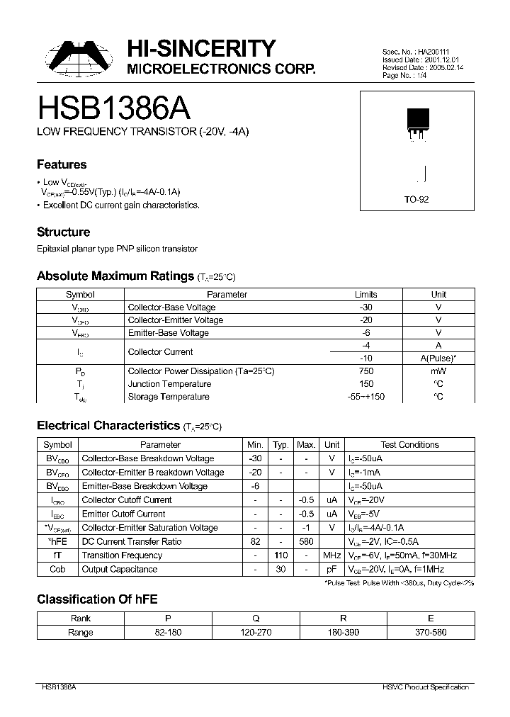 HSB1386A_618405.PDF Datasheet